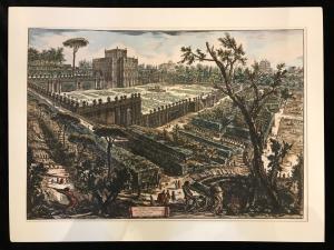 Piranesi F. Druck Passepartout - "Villa Panfili" in Rom